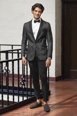 granite aries paisley slim fit tuxedo coat