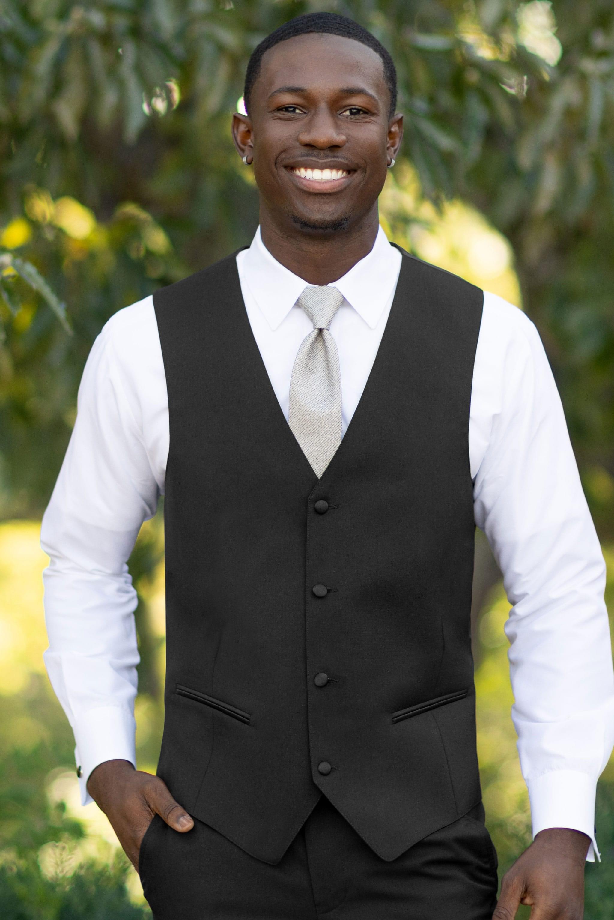 Black Performance Stretch Suit Separates Vest | Jim's Formal Wear Shop Black Performance Stretch Suit Separates Vest | Jim's Formal Wear Shop
