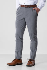 Medium Grey Performance Stretch Slim Fit Suit Pants