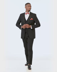 short video showing 360 degree views of Michael Kors Black Legacy Performance Stretch Tuxedo