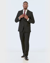 short video showing 360 degree views of Couture 1910 Black Stretch Tuxedo