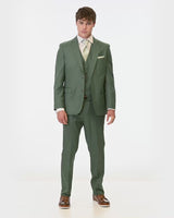 short video showing 360 degree views of Couture 1910 Forest Green Stretch Suit