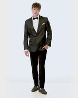 short video showing 360 degree views of Mark of Distinction Black Aries Paisley Tuxedo