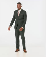 short video showing 360 degree views of Couture 1910 Dark Green Stretch Suit