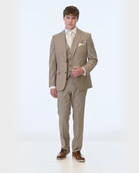short video showing 360 degree views of Couture 1910 Wheat Stretch Suit