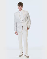 short video showing 360 degree views of Mark of Distinction White-Silver Aries Paisley Tuxedo