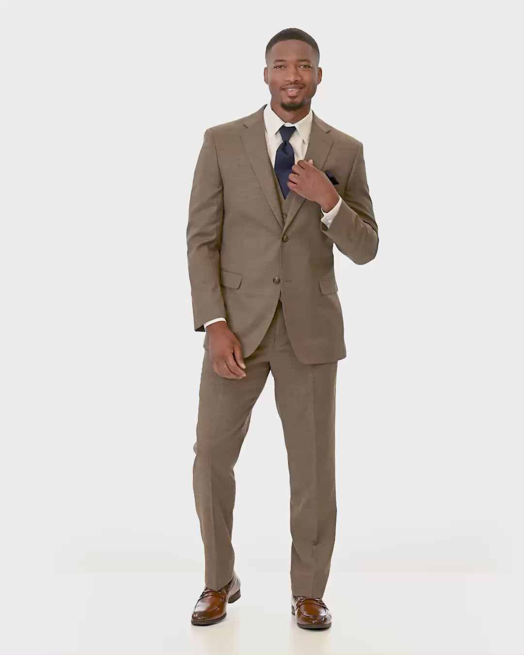 short video showing 360 degree views of Couture 1910 Brown Archer Suit