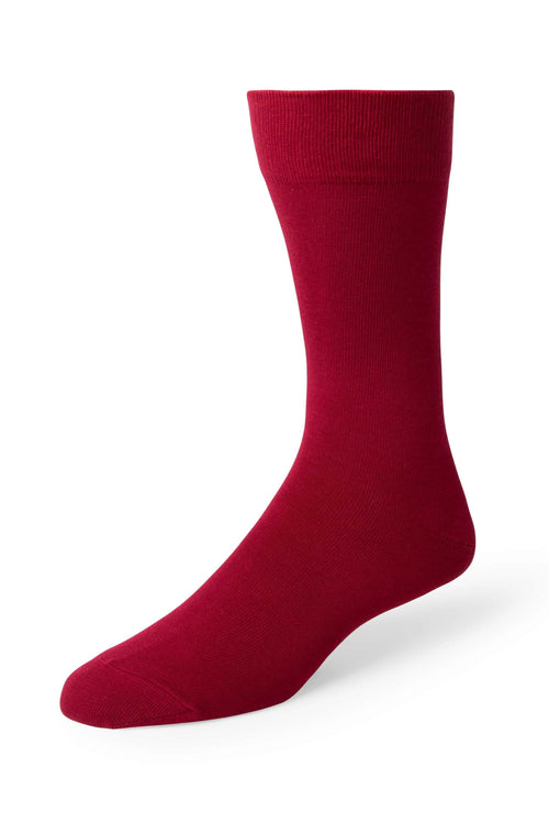 Solid apple red men's dress socks