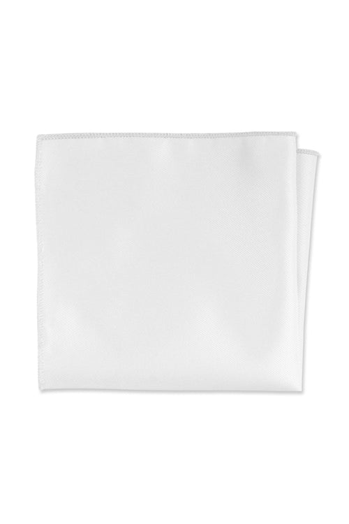 white solid pocket square