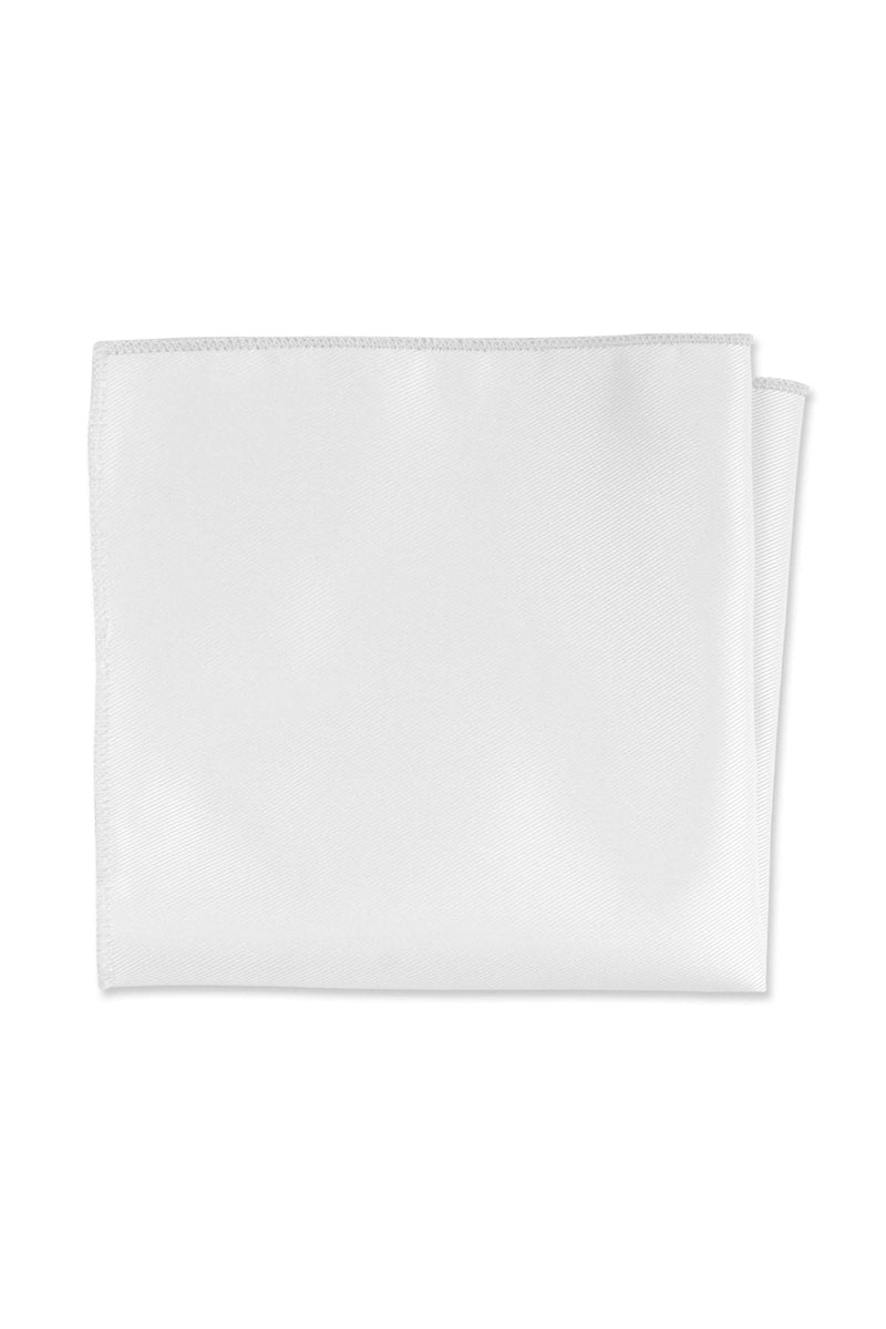 white solid pocket square