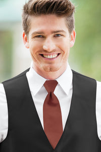 man wearing Cinnamon Simply Solids Windsor Tie