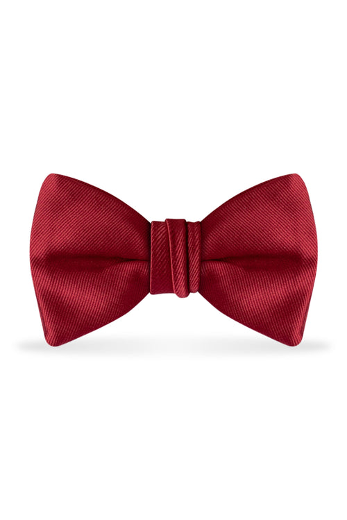Solid Apple Red Bow Tie - Detail