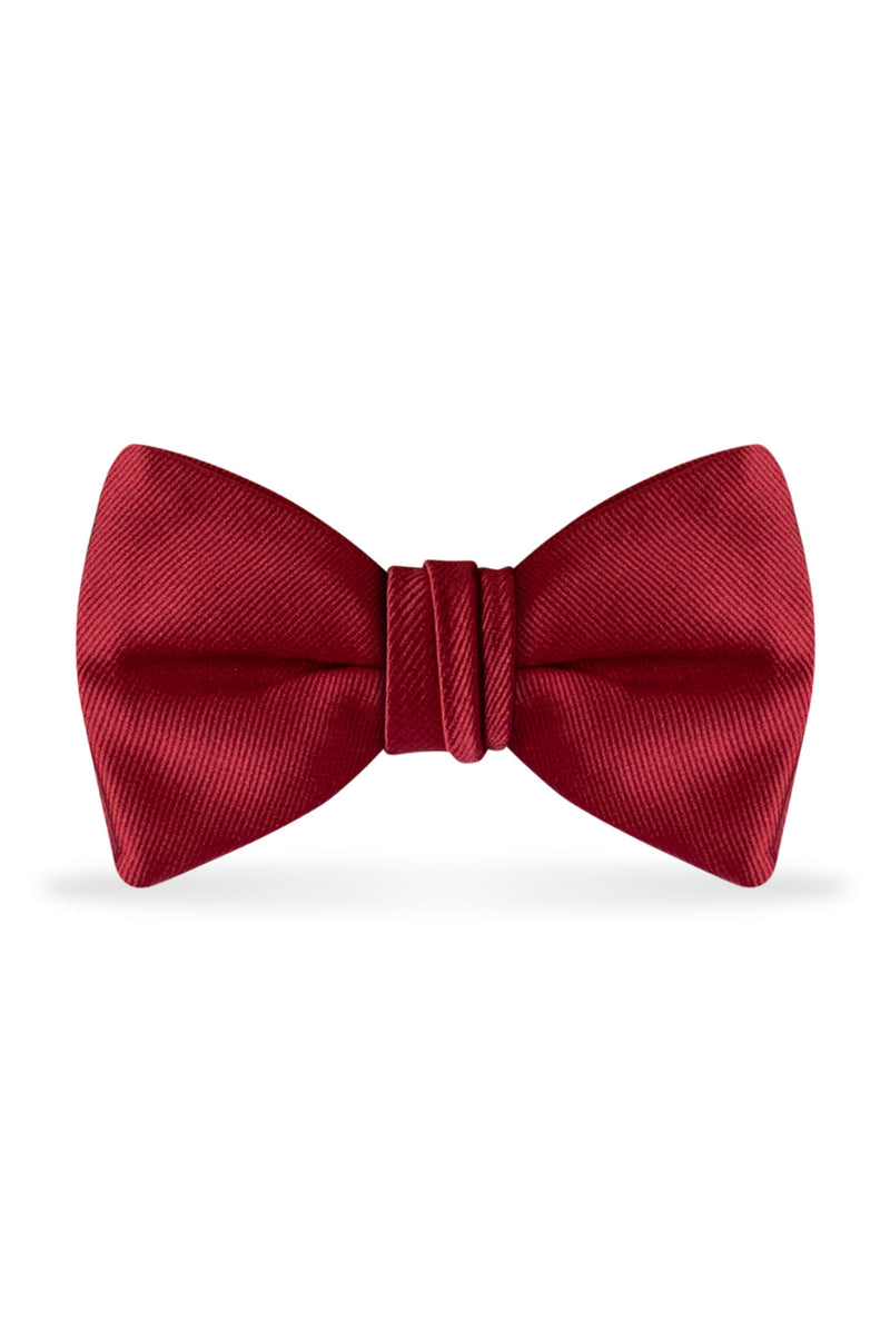 Solid Apple Red Bow Tie - Detail