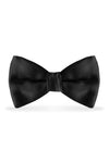 Solid Black Bow Tie - Detail