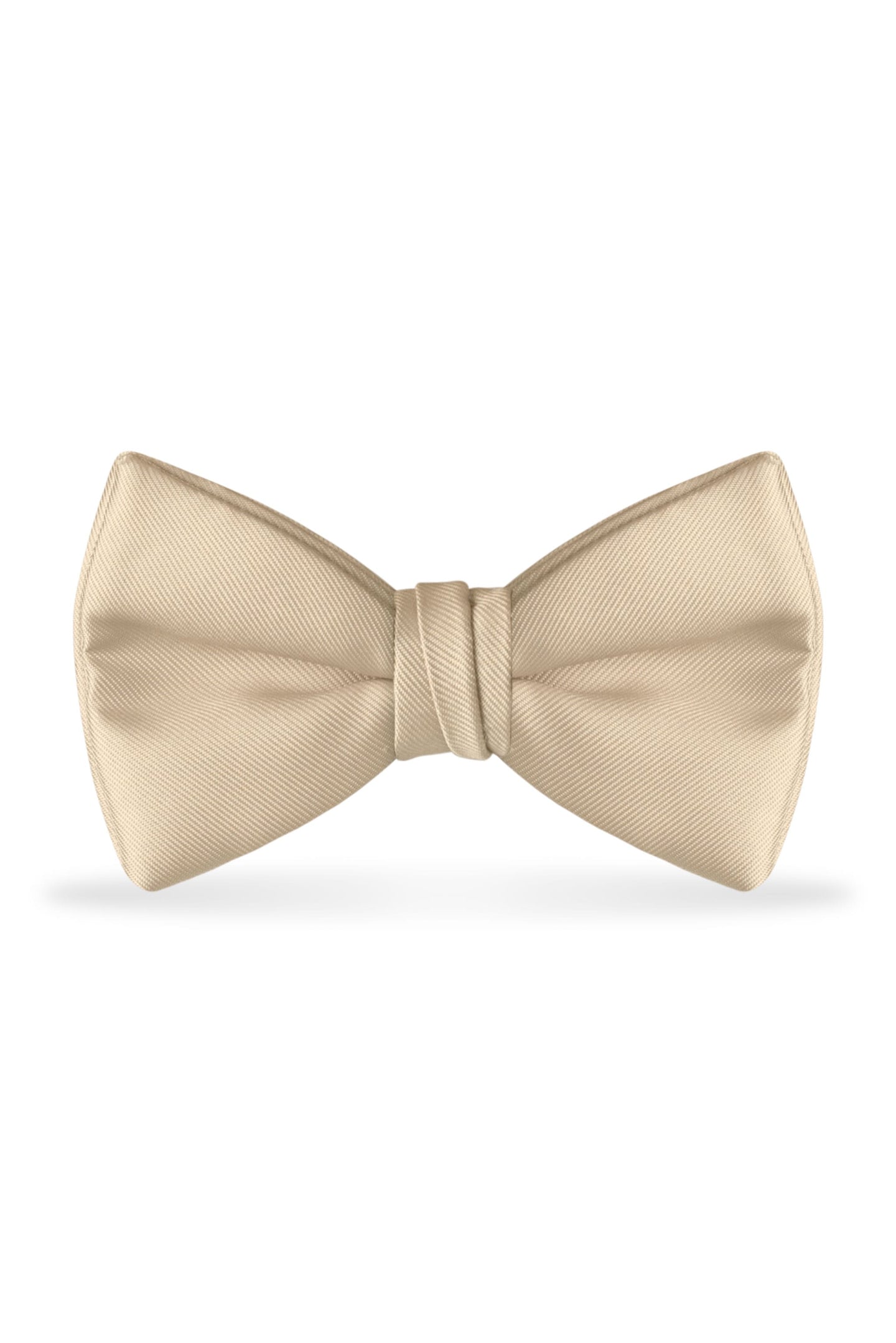 Solid Champagne Bow Tie - Detail