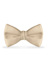 Solid Champagne Bow Tie - Detail