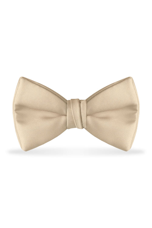 Solid Champagne Bow Tie - Detail