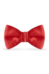 Solid Ferrari Red Bow Tie - Detail