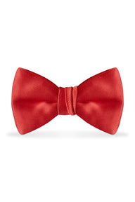 Solid Ferrari Red Bow Tie - Detail