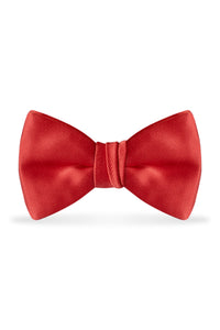 Solid Ferrari Red Bow Tie - Detail