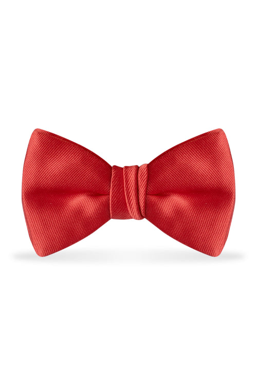Solid Ferrari Red Bow Tie - Detail