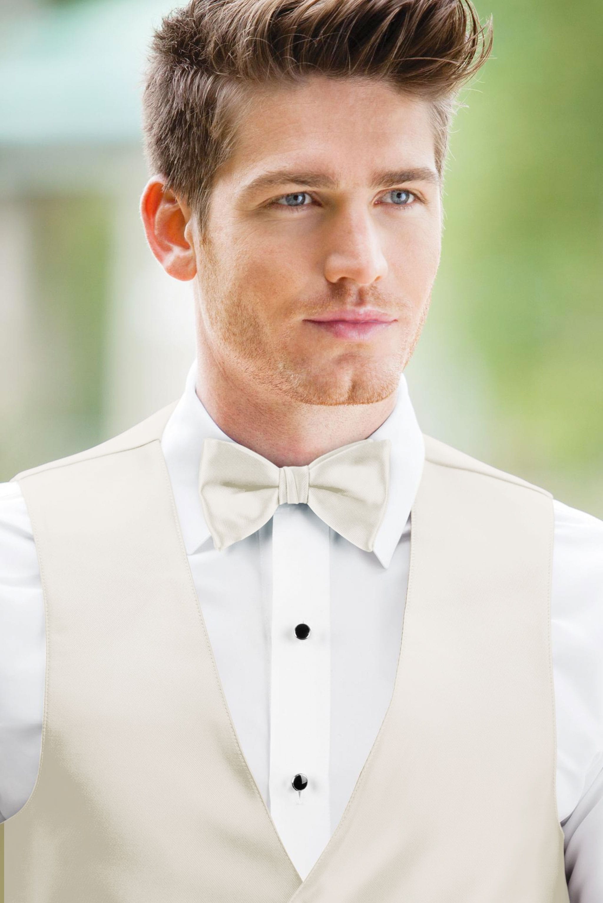 Groom Ivory Vest And Bow Tie Ivory Wedding Tuxedo Vest Set Small (Chest Width Ivory Necktie Groom Ivory Vest And Bow Tie Ivory Wedding Tuxedo Vest Set Small (Chest Width Ivory Necktie