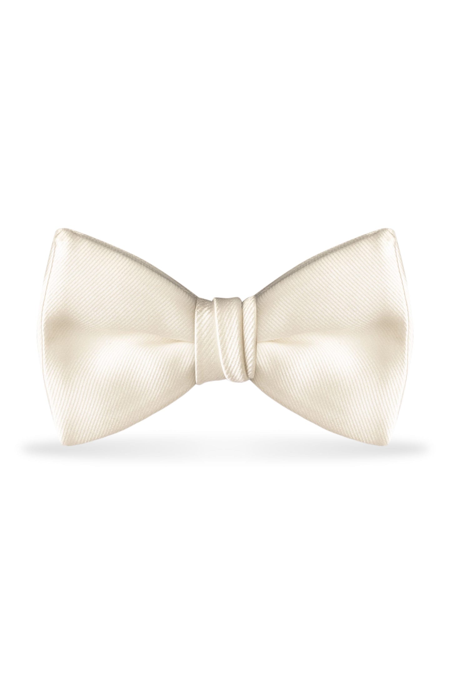 Solid Ivory Bow Tie - Detail