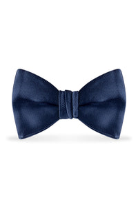 Solid Navy Bow Tie - Detail