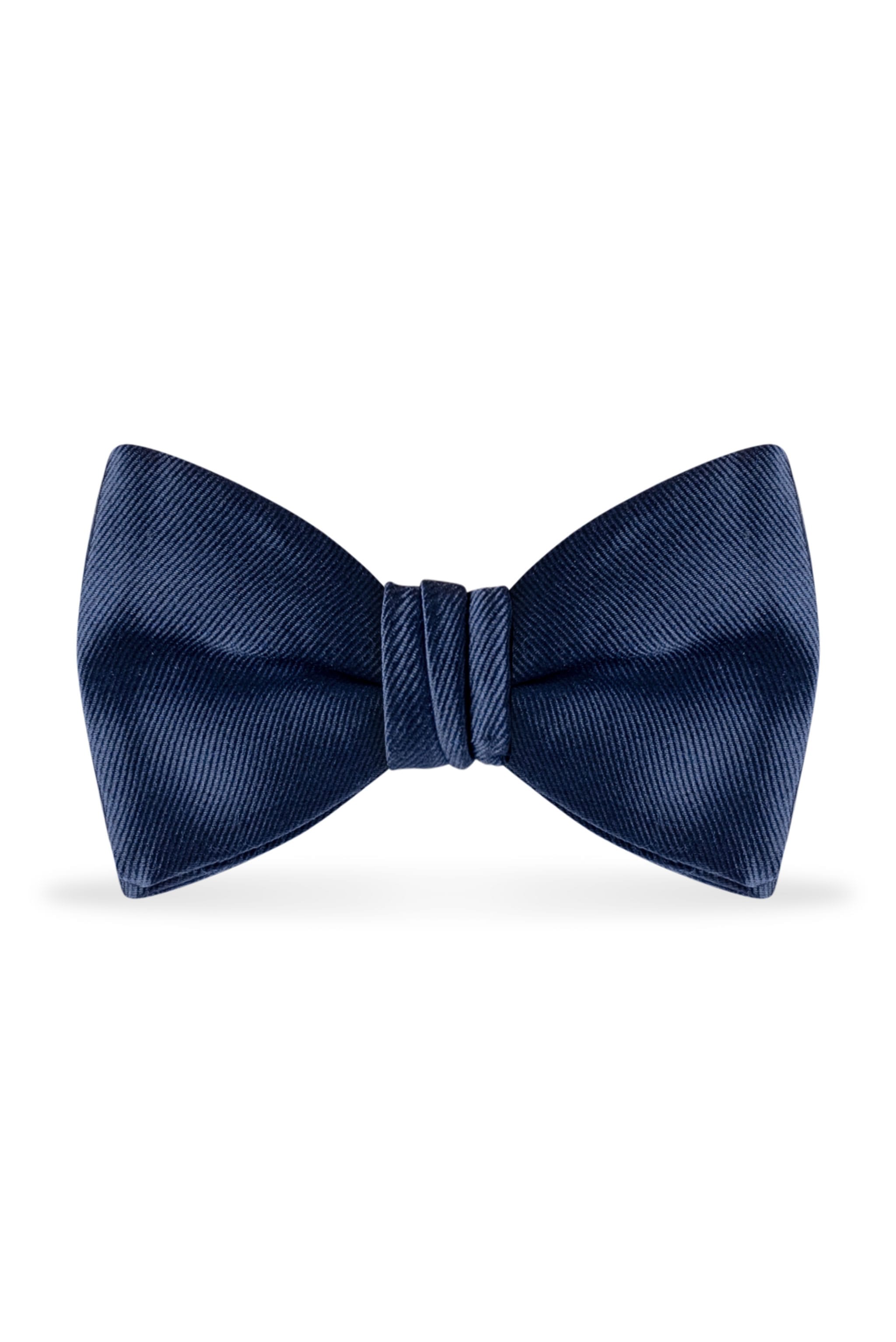 Solid Navy Bow Tie - Detail