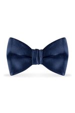Solid Navy Bow Tie - Detail