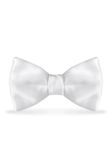 Solid White Bow Tie - Detail