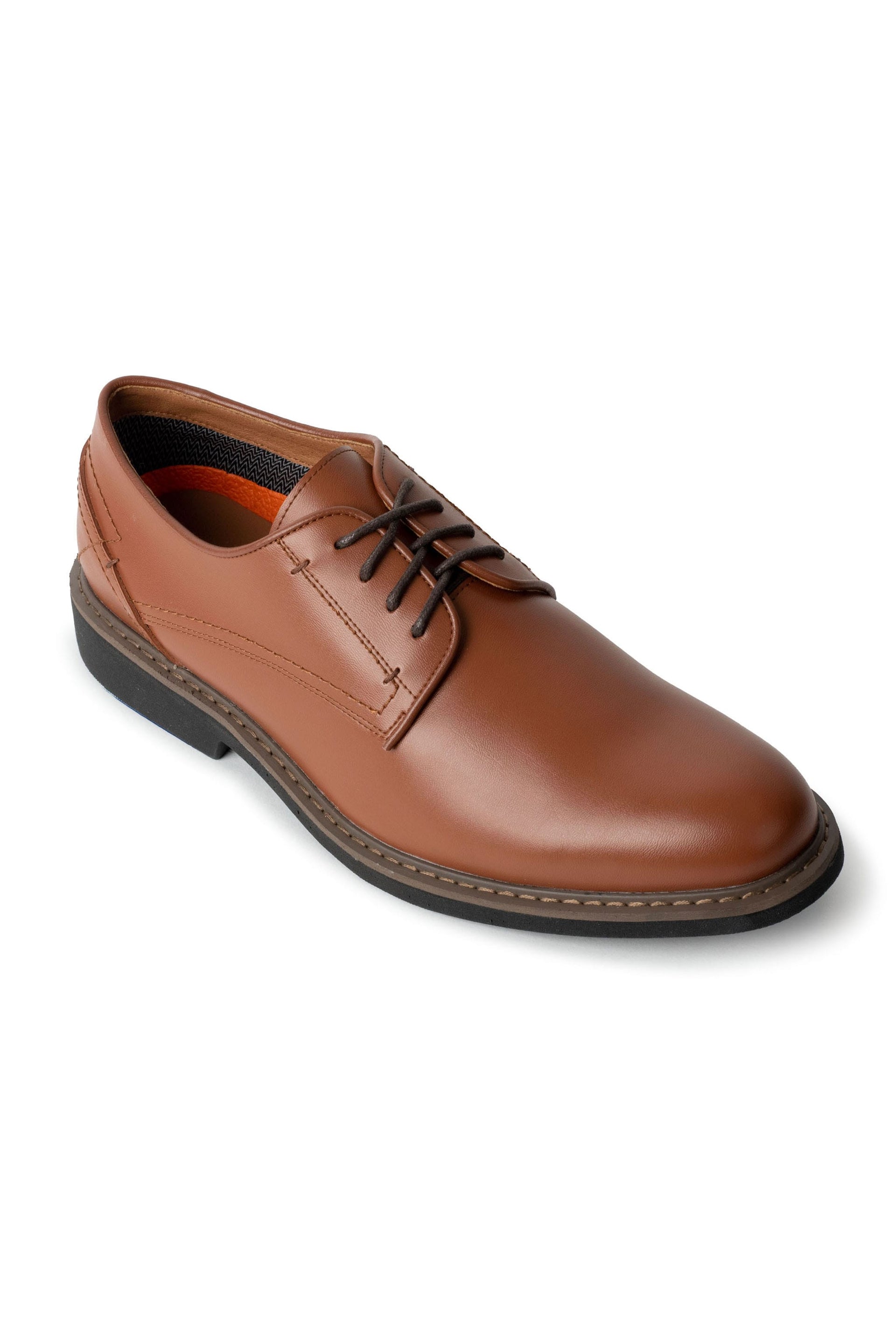 Chestnut Plain Toe Oxford Shoe Jim's Formal Wear Shop