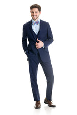 Dark Indigo Slim Fit Suit Coat - Super 120's - Full Suit Front