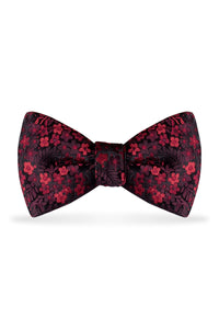 Floral Apple Red Bow Tie – Detail