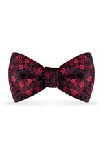 Floral Apple Red Bow Tie – Detail