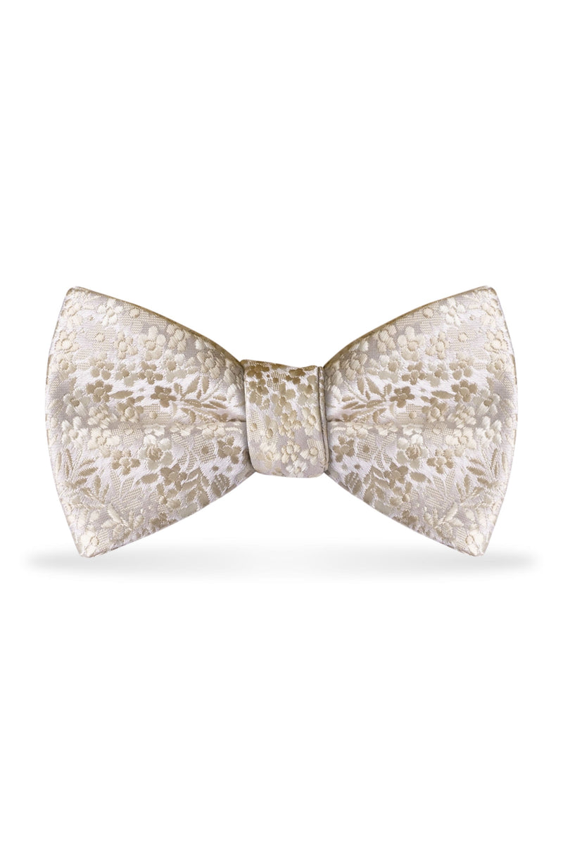 Floral Champagne Bow Tie – Detail