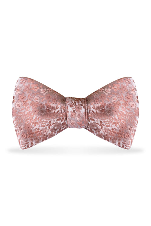 Floral Dusty Coral Bow Tie – Detail