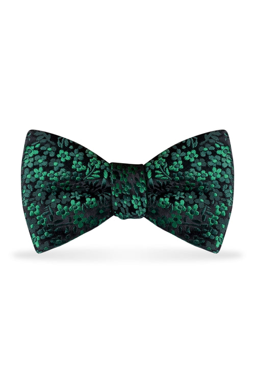 Floral Emerald Bow Tie – Detail