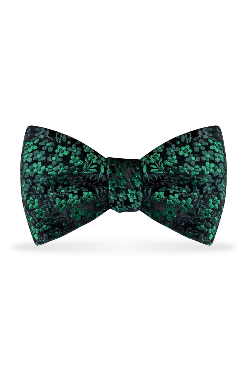 Floral Emerald Bow Tie – Detail