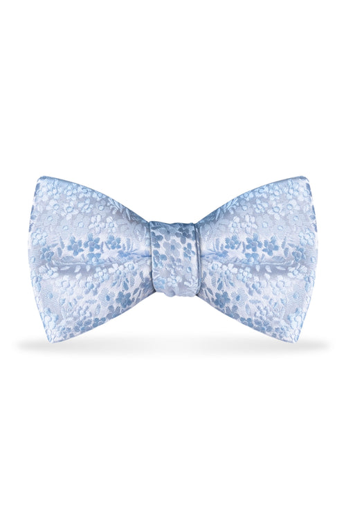 Floral Lite Blue Bow Tie – Detail