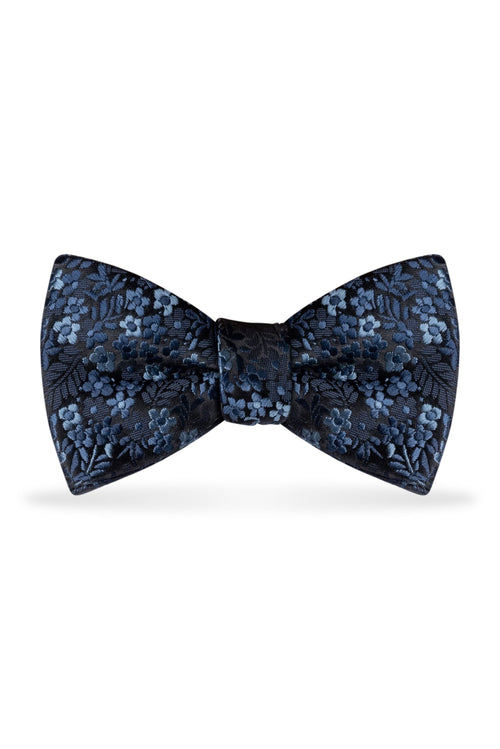 Floral Navy Bow Tie – Detail