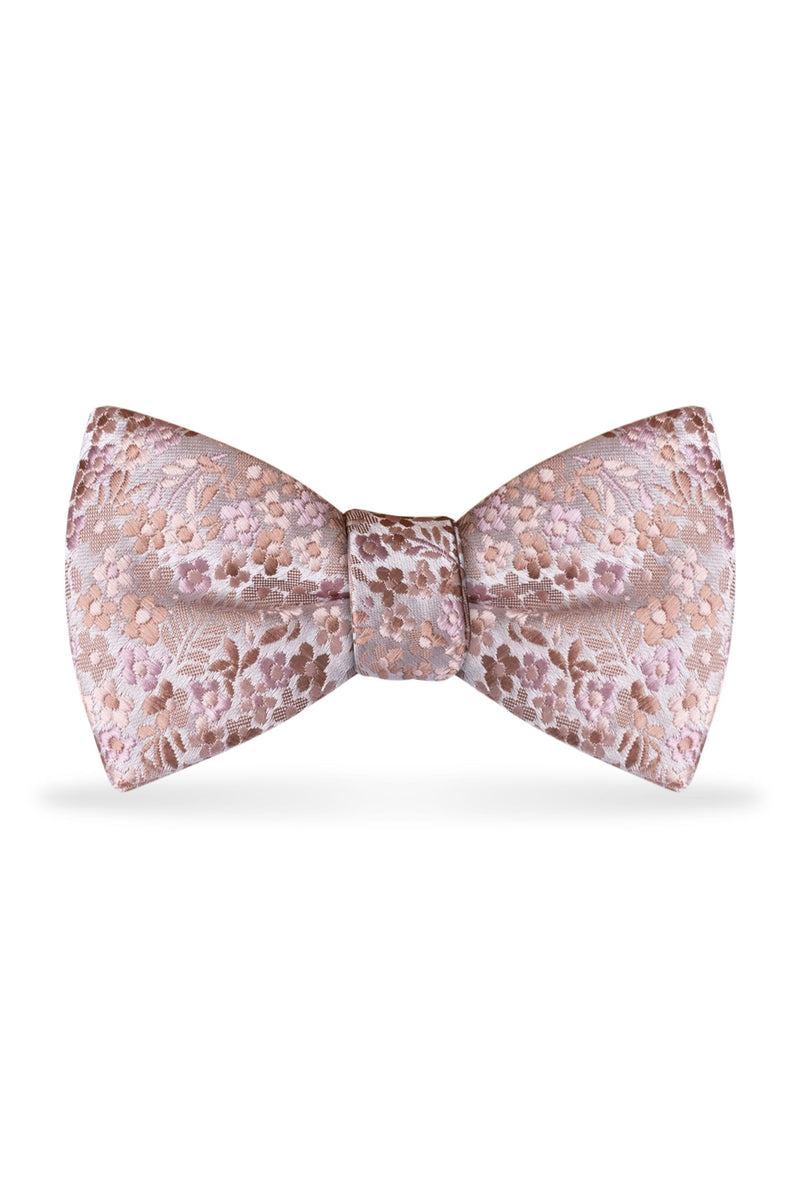 Floral Rose Gold Bow Tie – Detail