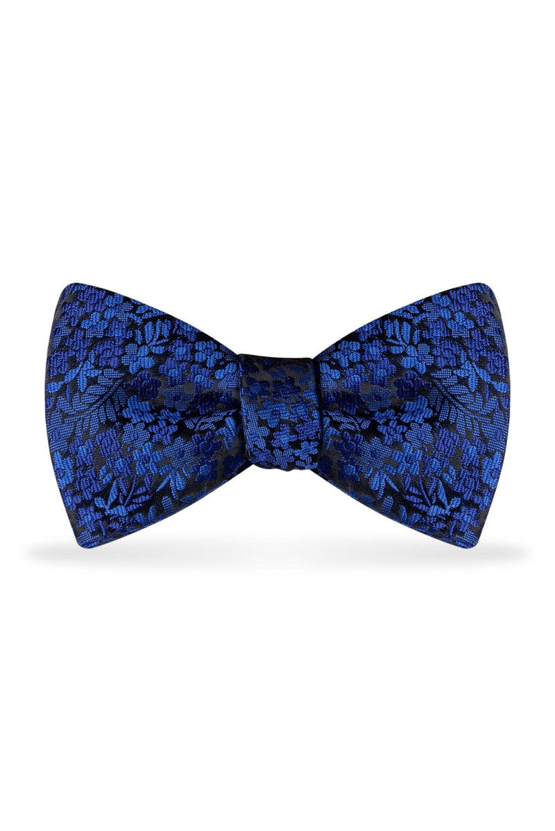Floral Royal Blue Bow Tie – Detail
