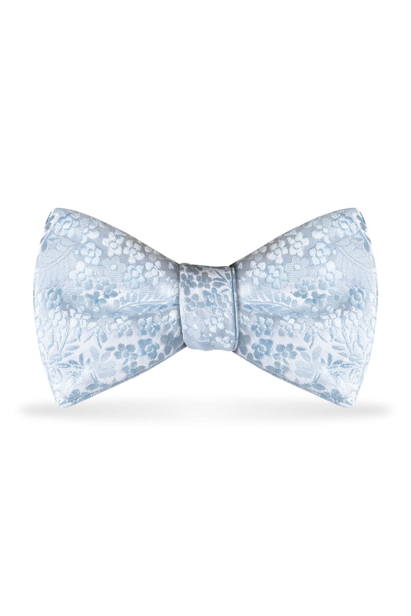 Floral Sky Blue Bow Tie – Detail