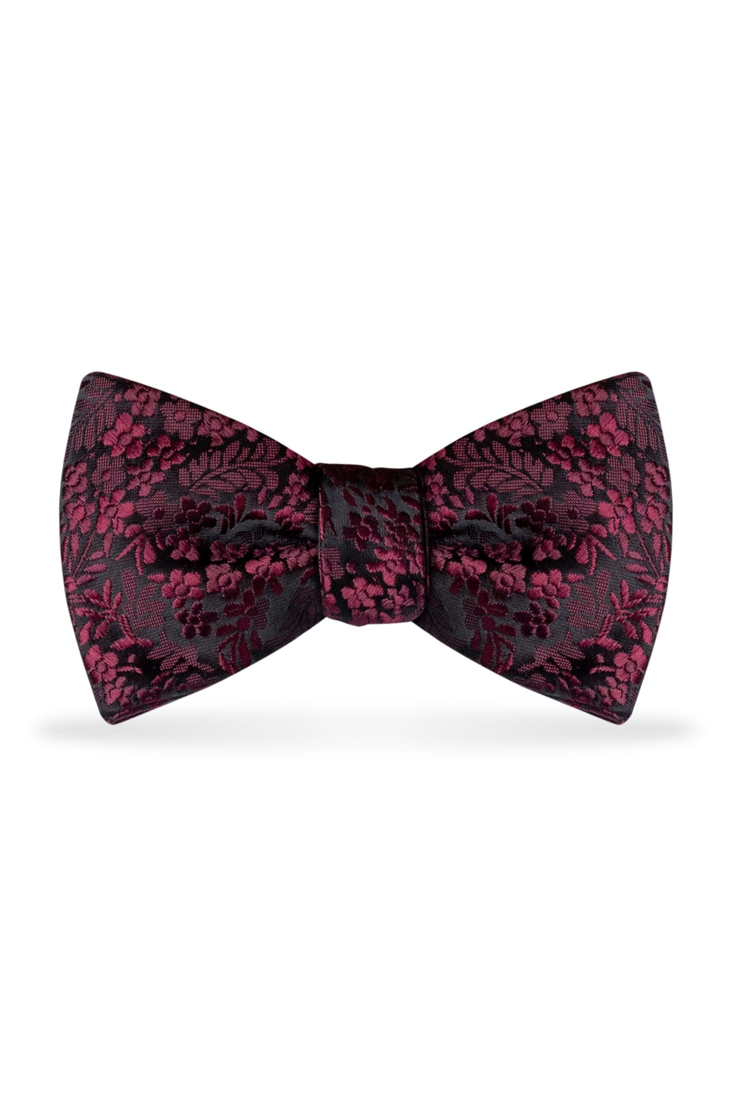 Floral Wine Bow Tie – Detail