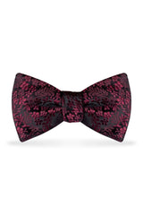 Floral Wine Bow Tie – Detail