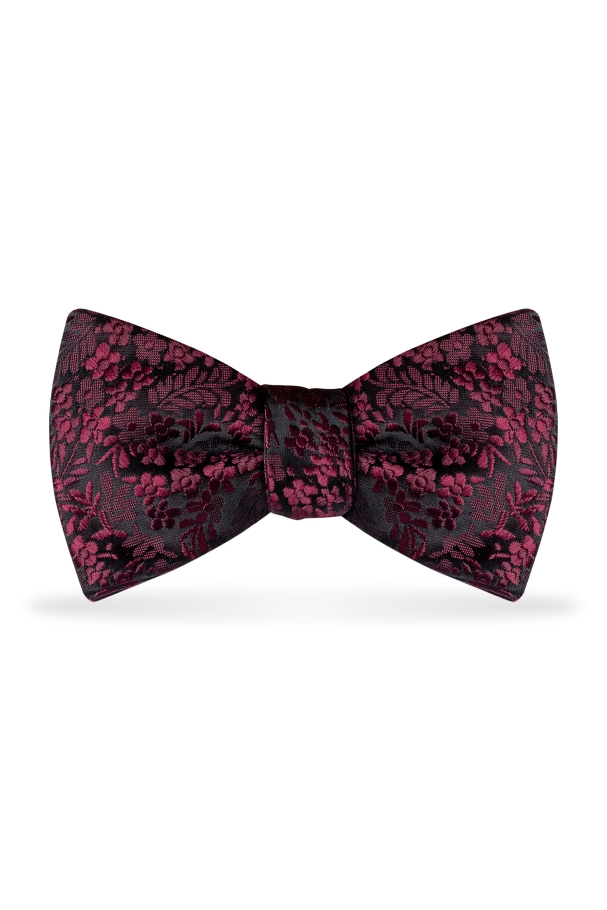 Floral Wine Bow Tie – Detail