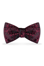 Floral Wine Bow Tie – Detail