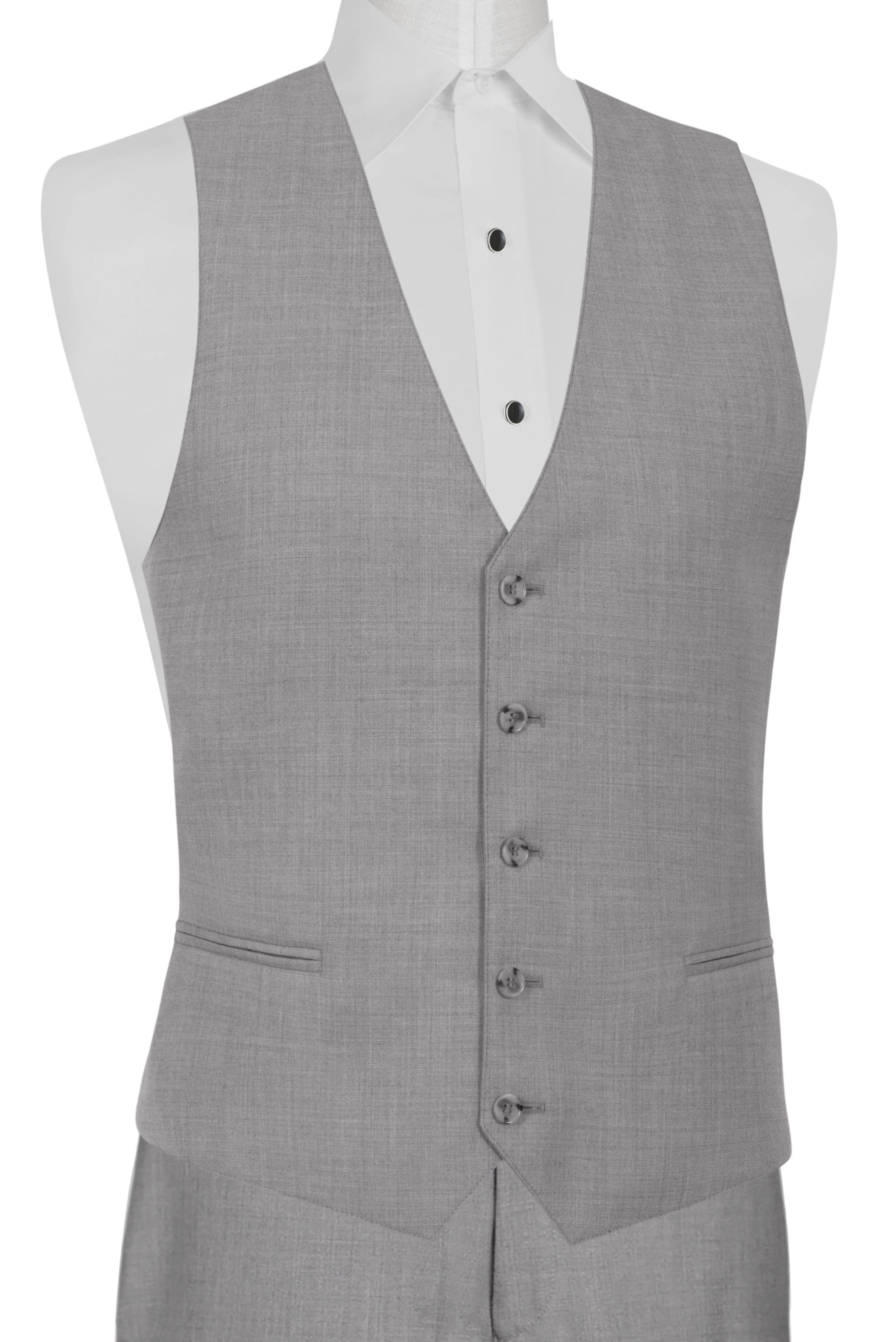 Heather Grey Clayton Suit Separates Vest - Detail