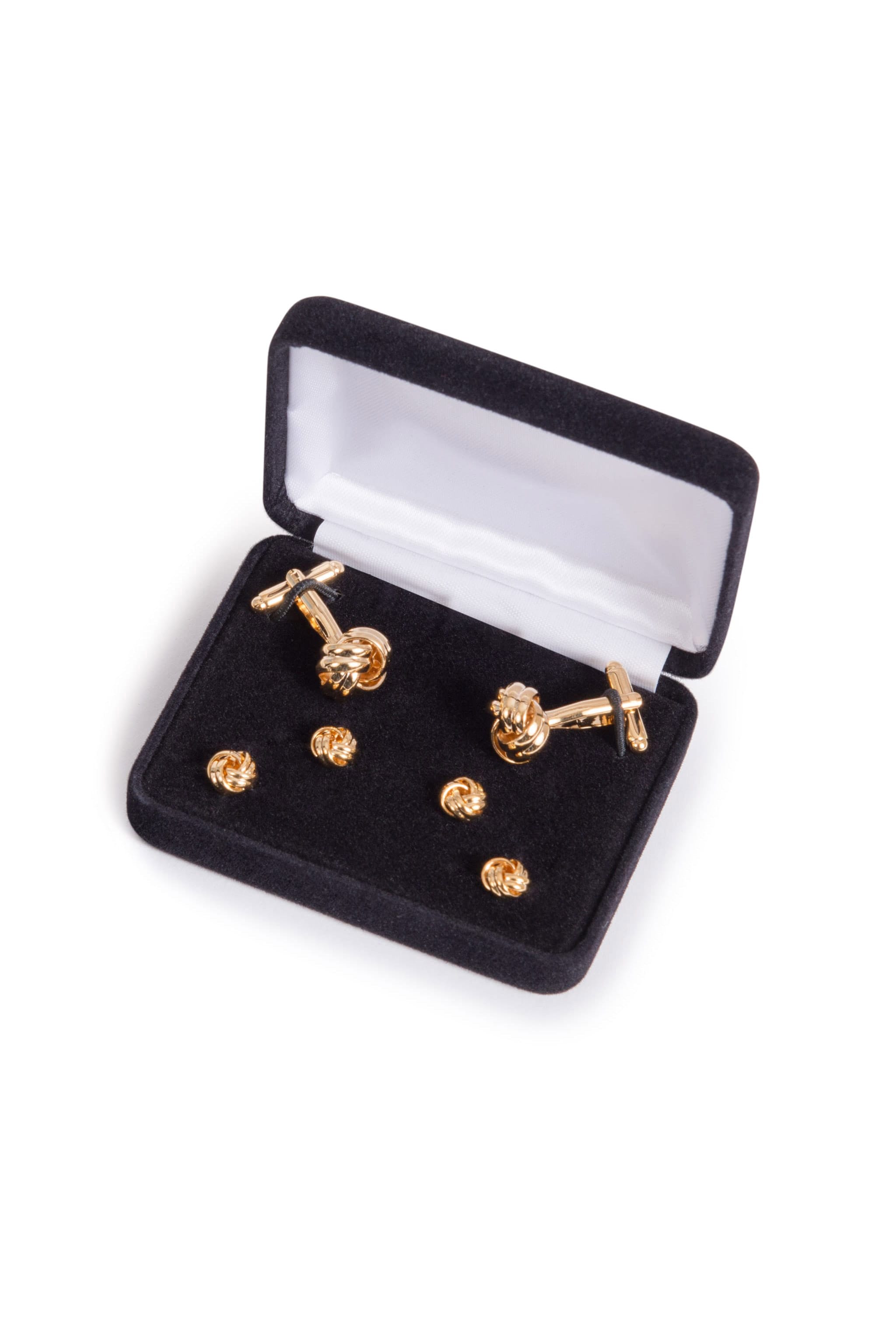 Gold Knot Cufflink & Stud Set